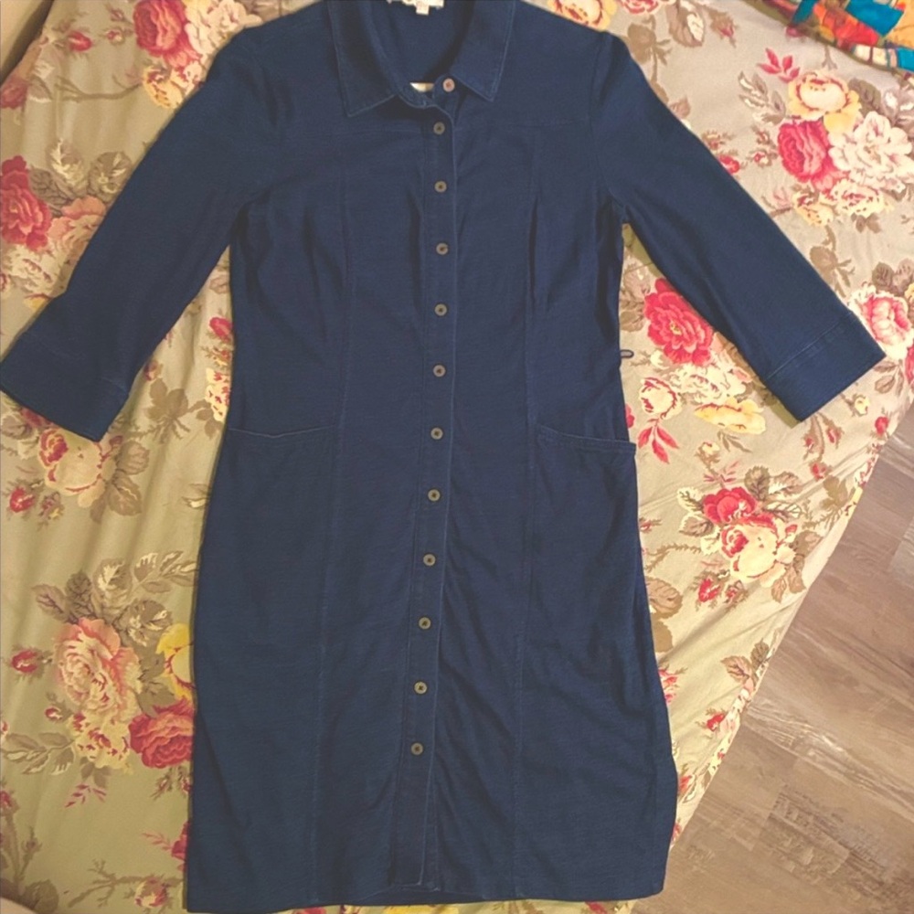 Boden Denim Jersey Shirtdress